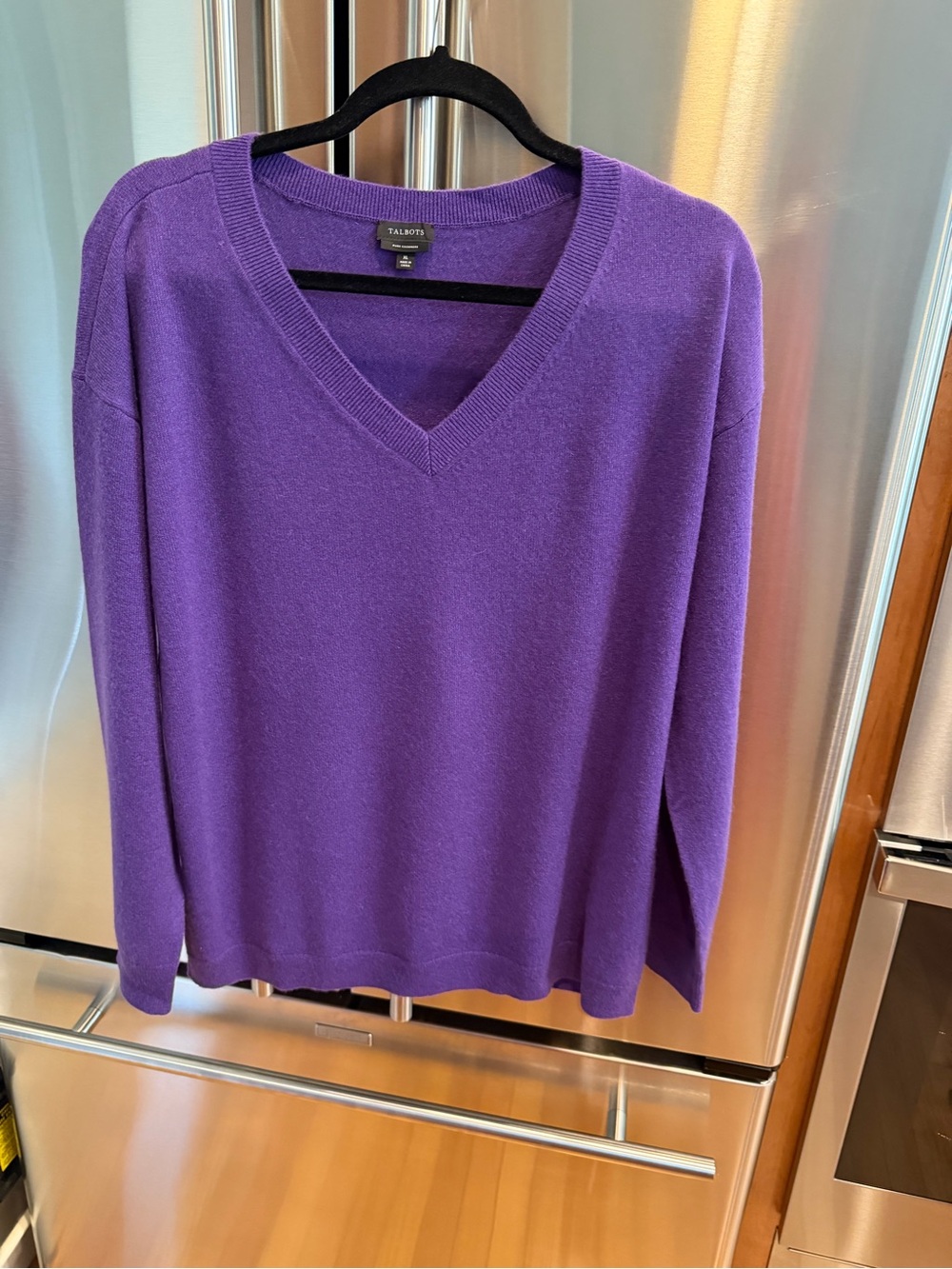 Talbots Purple V-Neck Cashmere-Sweater